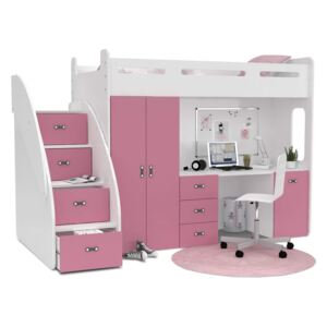 GL Multifunkčná poschodová posteľ Max Plus Farba: Ružová