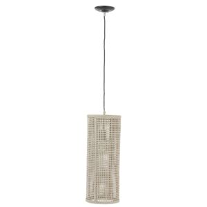 Béžová bambusová závesná lampa - Ø20 * 135 cm