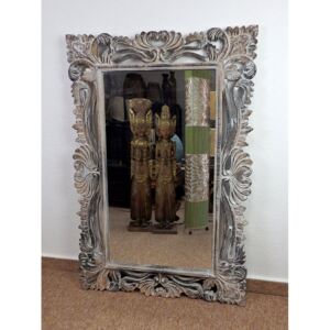 Zrkadlo MAGIC, hnedé, exotické drevo, ručná práca, 120x80 cm