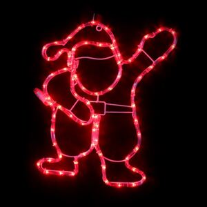 ACA DECOR LED Vianočné Santa do okna 12W, červená farba, IP44