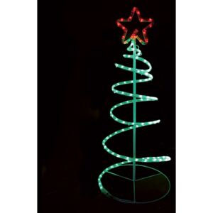 ACA DECOR LED Vánoční stromeček, 120 LED, IP44, zelená a červená barva, IP44