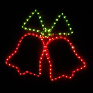 ACA DECOR LED Vánoční zvonky do okna 50W, 108 LED