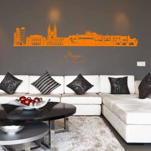 GLIX Praha - samolepka na zeď Oranžová 150 x 45 cm