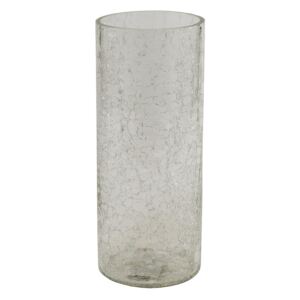 Váza sklo valec dekor popraskané sklo 12*v30cm