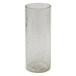 Váza sklo valec vzor popraskaná 10*v25cm