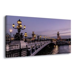 Obraz na plátne - Paris Evening 60x40 cm