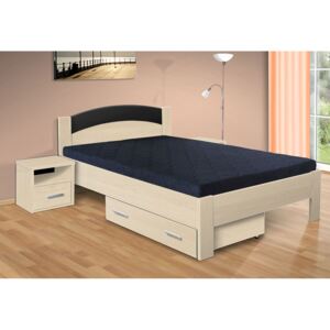 Drevená posteľ Jason 200x120 cm farba lamina: biela 113, typ úložného priestoru: bez úložného priestoru, typ matraca: bez matraca