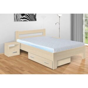 Drevená posteľ Sandra 200x140 cm farba lamina: biela 113, typ úložného priestoru: bez úložného priestoru, typ matraca: bez matraca