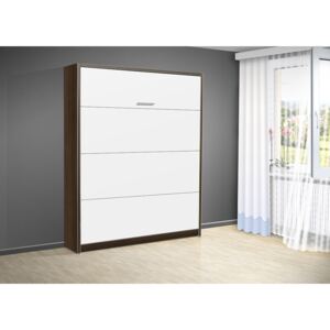 Sklápacia posteľ VS 3054 P - 200x180 cm štandardná nosnosť, farba lamina: buk/biele dvere