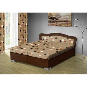 Čalúnená posteľ s úložným priestorom Sára180 čalúnenie: hnedá/MEGA 16 hnedá, Typ roštov: polohovacie