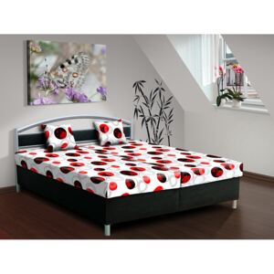 Čalúnená posteľ s úložným priestorom Bruno 170 farba čalounění: černá/ 53675-1016