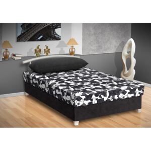 Čalúnená posteľ s úložným priestorom Katy Barva: černá