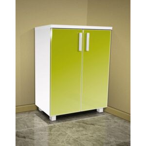 Kúpeľňová skrinka K2 barva dvířek: lemon lesk, barva skříňky: bílá 113