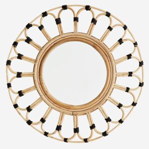 Okrúhle zrkadlo s dekoratívnym rámom Round Bamboo Frame