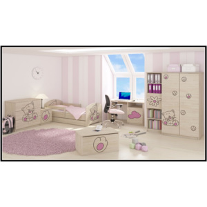 Detská izba gravírovaný ružový kocúrik (3 ks)