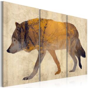 Obraz na plátne Bimago - The Wandering Wolf 60x40 cm
