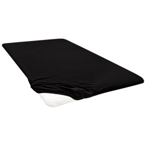 Biberna Napínacia plachta na vrchný matrac, čierna, 140 – 160 x 200 cm (100227070)
