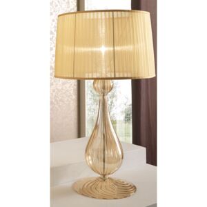 Stolná lampa LAMPADE LU1081 E27/60W jantár D40cm H70cm