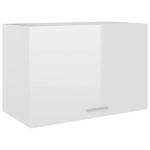 Závesná skrinka, lesklá biela 60x31x40 cm, drevotrieska