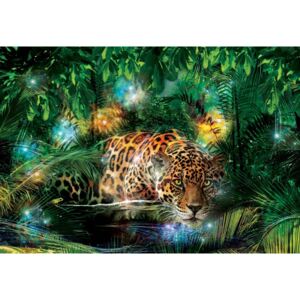 GLIX Fototapeta na dvere - Magical Jungle Jaguar