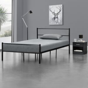 [en.casa] Kovová posteľ 'Argos' AADB-1705 120x200 cm čierna