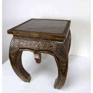 Luxusný príručný stolík CASTLE opium -tmavá zlatá L