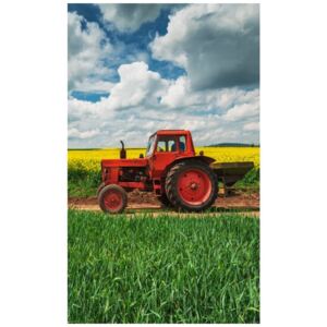 Carbotex · Detský uterák Červený traktorík - 100% bavlna, froté 350 gr./m² - 30 x 50 cm