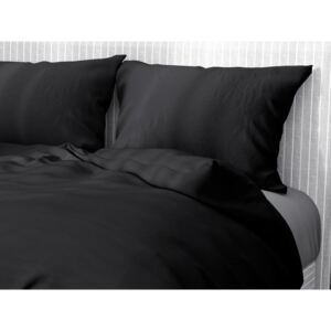 Goldea bavlnené posteľné obliečky - čierne 140 x 200 a 70 x 90 cm