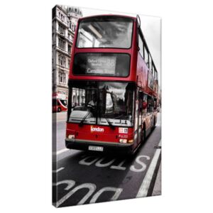 Obraz na plátne Súčasný londýnsky červený autobus 20x30cm 1063A_1S