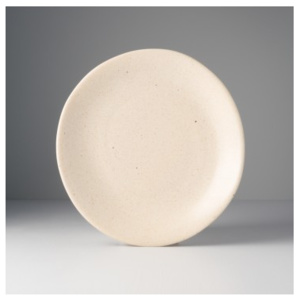MIJ Okrúhly tanier s nepravidelným okrajom biely 25 cm