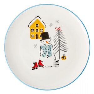 Keramický tanier Snowman 20,5 cm