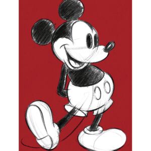 Obraz na plátne Myšiak Mickey (Mickey Mouse) - Retro Red, (60 x 80 cm)