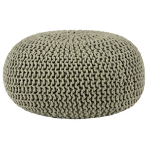 Olivovozelený pletený puf LABEL51 Knitted, ⌀ 70 cm