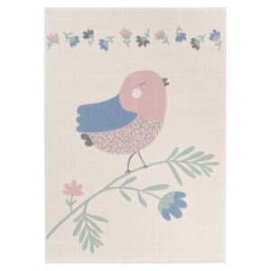 Detský kusový koberec PP Vtáčik krémovo ružový, Velikosti 120x170cm