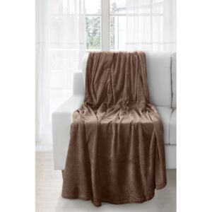 Hebká hnedá deka SIMPLE 150x200 cm