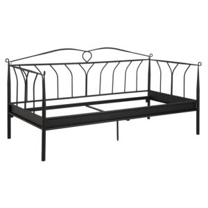 ACTONA Kovový rám postele Line − čierna 105 × 215 × 99 cm