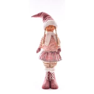 Dekoracia XmMX372, Dievča, ružové, 75 cm