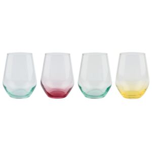 ERNESTO® Súprava farebných pohárov, 4-dielna (okrúhle poháre) (100324578)