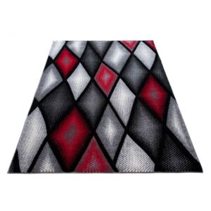 Koberec Sumatra Diamond Black Grey Red - 120x170 cm