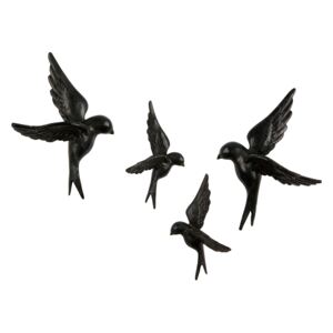 BEPUREHOME Dekorácia Avaler Birds – sada 4 ks