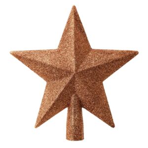Špic vianočný hviezda glitter 20cm bronzová