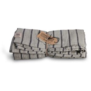 Lovely Linen stolný bežec Misty Stripe black 47x150