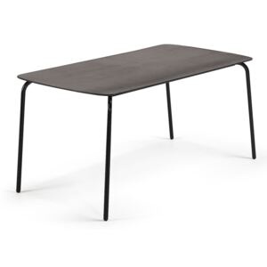 Čierny stôl La Forma Tramp, 160 x 80 cm