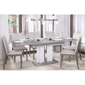 OVN jedálenský stôl AURORA 130-170 beton/biela