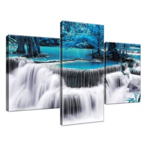 Obraz na plátne Vodopád Dong Pee Sua Blue v Thajsku 90x60cm 2487A_3B