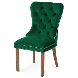 OVN stolička MADAMME zelená/ dub masív BL78