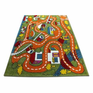 MAXMAX Dětský koberec Cestička - zelený