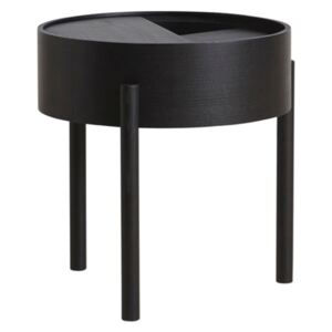 Odkladací stolík "Arc", 2 varianty - Woud Varianta: jasan, černá barva