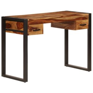 Stôl s 2 zásuvkami 110x50x77 cm masívne sheeshamové drevo