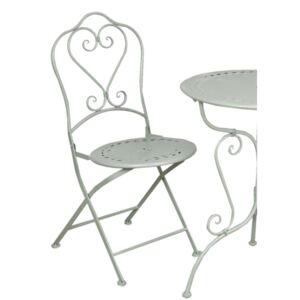Kovová skladacia záhradná stolička zelená - 48 * 40 * 93 cm